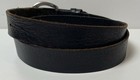 Vintage Genuine Leather Belt Womens M 32 Black Silver Buckle Classic