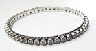 925 Sterling Silver Natural Cubic Zirconia Bangle Size 2-6 Gemstone Jewelry