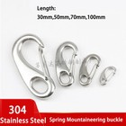 30mm-100mm Stainless Steel Carabiner Clip Snap Hook Spring Karabiner Key Chain