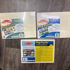 Melissa Doug Wooden Peg Puzzle Set 3- Pack Transportation - Multicolor Sealed