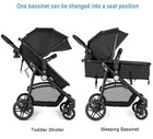 2 In 1 Foldable Baby Stroller Kids Travel Newborn Infant Buggy Pushchair Black