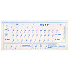 Hqrp Qwerty Russian   Ukrainian Transparent Keyboard Stickers Blue Lettering