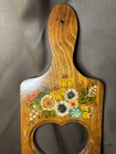 Beautiful Vintage Hand Painted Wood Wall Hanging Plaque