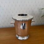 French Silverplate Ice Bucket Wine Champagne Cooler Vintage 1950s 0505265