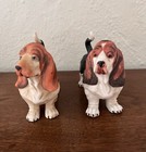 Ceramic Basset Hound Dogs 5    In Length Set Of 2