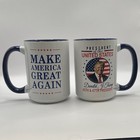 Donald Trump 18 Oz Coffee Mug     45th   47th President     Make America Great Again
