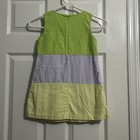 Vintage Walt Disney World Tinkerbell Embroidered Colorblock Dress Girls Xs 4 5