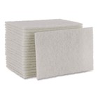 Boardwalk 198 6  X 9  Light Duty Scour Pad - White  20 ct  New