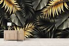 3d Tropical Plant Leaf Green Self-adhesive Removable Wallpaper Murals Wall 417