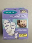 Lot Of 2  100  Lansinoh 50 Count Breastmilk Storage Bags Nursing Breast Pump New