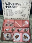 Vintage Miniature 16 Piece Toy China Tea Set Teddy Bear Japan For Interpur W Box