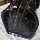 C1950s Upjohn 14  Top Grain Cowhide Faux Gator Medical Bag  1