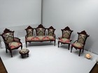 Vtg Bespaq Dollhouse Furniture Art Nouveau 5 Piece Parlor Suite 1 12