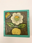 Vintage Set Of 3 Mexican Folk Art Wood Relief Carved Wall Plaques Flowers