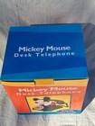 Vtg Disney Mickey Mouse Desk Telephone With Box Corded Landline By Telemania