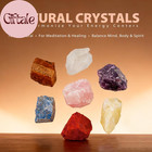 7 Chakra Healing Crystals Set - Large Raw Stones  Amethyst  Rose Quartz  Citrine