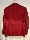 Lineage Men   s Red Suit Jacket   Pants Set 38x32 Performance Stretch Polyester