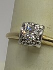 Vintage 14k Yellow Gold Solitaire Diamond Ring  Sz  7 25