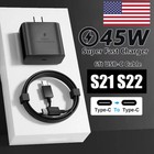45w Type Usb-c Super Fast Wall Charger  6ft Cable For Samsung Galaxy S23 S21 S22