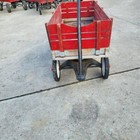 Radio Flyer Town   Country Red Wooden Wagon With Metal Frame   Wheels Kids Class
