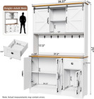 71  Pantry Cabinet With Charging Station  Tall Kitchen Pantry Storage Cabinet Wi