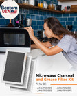 3 Pcs Microwave Charcoal Filter And Grease Filter Set Fit For Ge Microwave Jvm61