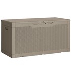  Outdoor Storage Box Storage Bin With Lid For Patio 100 Gallon Light Coffee
