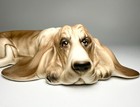 Old Basset Hound Figurine 8    Ucagco Vintage Japan Ceramic Dog Boswell So Sweet