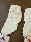 Nos 3 Pair Child   s 60   s Anklet Socks Cuff Sz 4-6 1 2 Nylon Cotton Usa Made 