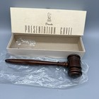 Vtg Drueke Presentation Gavels X2  Judge Size Original Box Solid Walnut Unmarked