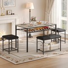 Dining Table Set For 4 With Upholstered Chairs Wood Kitchen Table Chairs Set Us