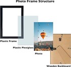 Jcjmy 8x12 Picture Frame Black For Wall Hanging Or Tabletop  Wall Mounting Ho   