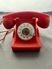 Vintage Bell System Western Electric 302 Pekin Red Rotary Dial Working  1940s