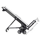 Foldable Stair Climbing Cart With Seat Tri Wheel Grocery Trolley Waterproof Bag