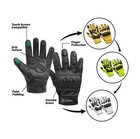 Riding Gloves Motorcycle Leather Protective Knuckles Touchscreen Biker Zamgear