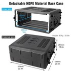 4u Rack Case 15  Depth Hdpe Shock Mount Rack Trunk Organizer For Pro Audio