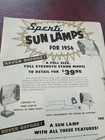 Vintage 1956 Sperti Sun Lamps Advertisement   Double Sided  Early Tanning Light