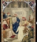 Antique 19th Century Needlepoint Christian Religious Tapestry French Beaded 1800