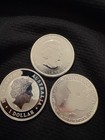999 Fine Silver Bullion Set Of 3 -troy Ounce -australian Koala  Silver Round  