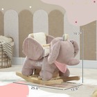 Qaba Baby Rocking Horse  Kids Ride On Toy With Realistic Sound  Pink