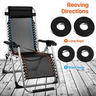 Zero Gravity Chair Replacement Cord Laces Chair 4 Black Cords  2 Long 2 Short 