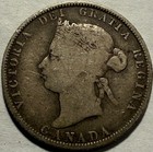Canada - Queen Victoria - Silver 25 Cents - 1874h - Km-5 -  nice Collector Coin 