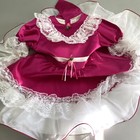 Vintage Girls 6 Pink Pageant Lace Ruffle Party Dress Circle Skirt Flaw Read 