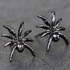 Black Spider Stud Earrings Men Stud Stainless Steel Punk Hoop Gothic Unisex Gift