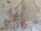 1902 Europe Continent Vintage Geographical Map Color 11 5 X 9 5  Original C12-7