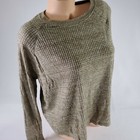 Womens Long Sleeve Waffle T-shirt Wild Fable Olive Green Medium Super Soft Light