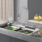 31 5  Flying Rain Waterfall Kitchen Sink Stainless Steel Single Bowl With Faucet