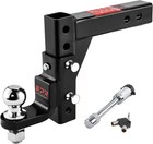 Adjustable Trailer Hitch Ball Mount - Fits 2-inch Receiver  2  Tow Balls  750   
