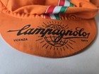 1980 s Campagnolo Cycling Cap Hat Orange  Rainbow Stripe Mens One Size Logo Rare