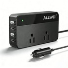 200w Car Power Inverter Outlet Dc 12v To 110v Car Adapter Plug Outlet 4 Usb